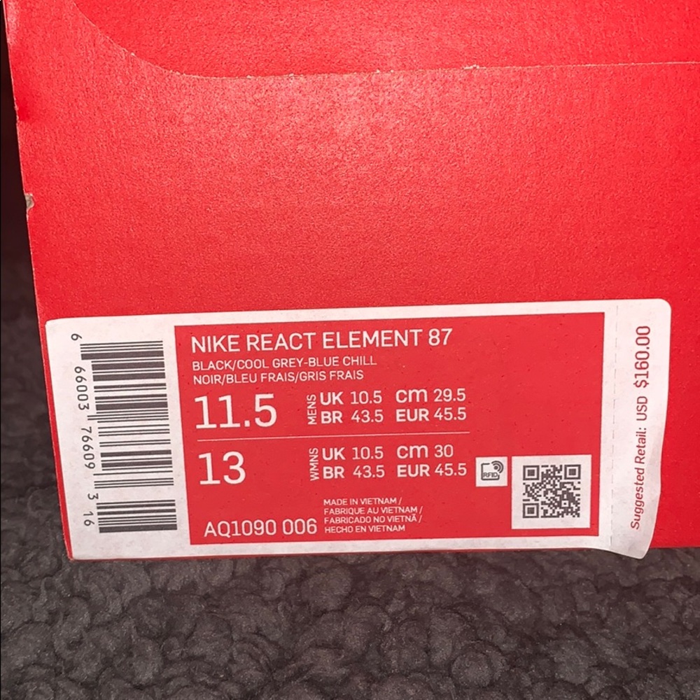 Nike react element 87 size 11.5